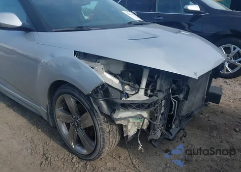 2013 Hyundai Veloster Turbo W/Black из США, поврежденный, VIN KMHTC6AE4DU157798